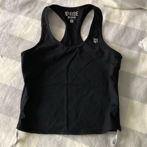 Rise Black Athletic Cropped Top